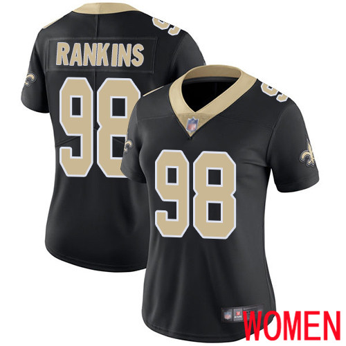New Orleans Saints Limited Black Women Sheldon Rankins Home Jersey NFL Football #98 Vapor Untouchable Jersey